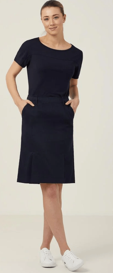 Load image into Gallery viewer, NNT P/V Gaberdine Flex Waist Bos Pleat Skirt
