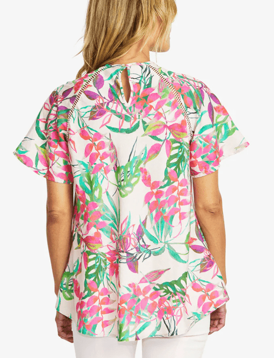 Pingpong Womens Delphine Trim Top