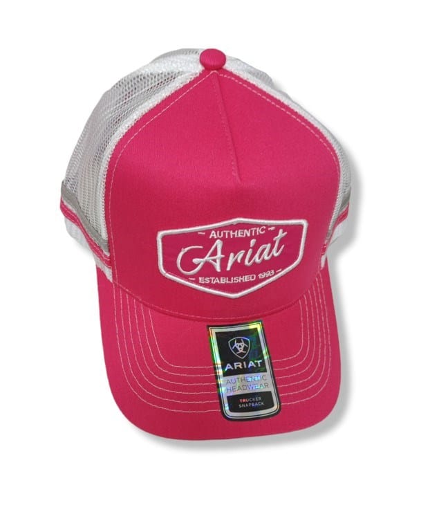 Load image into Gallery viewer, Ariat East Patch Trucker Cap - Black/Grey
