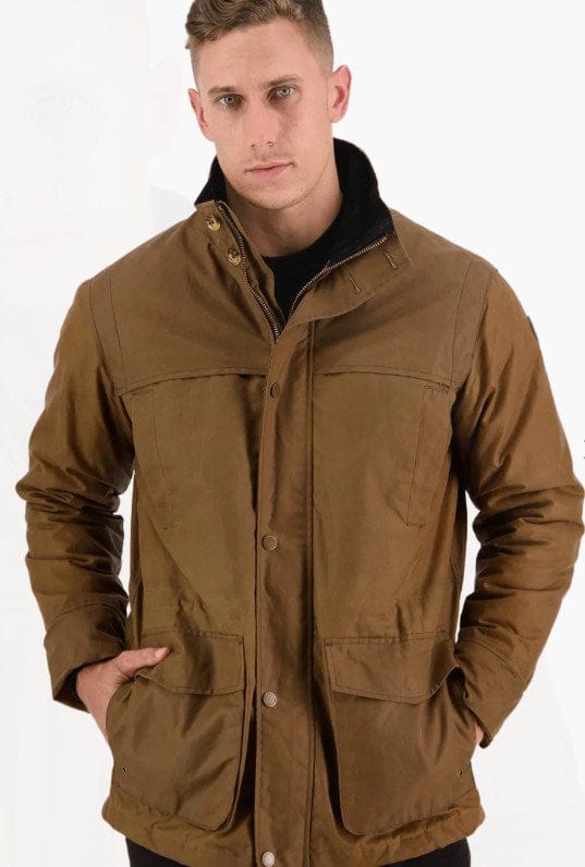 Load image into Gallery viewer, Swanndri Mens Evans Flat Oilskin Jacket
