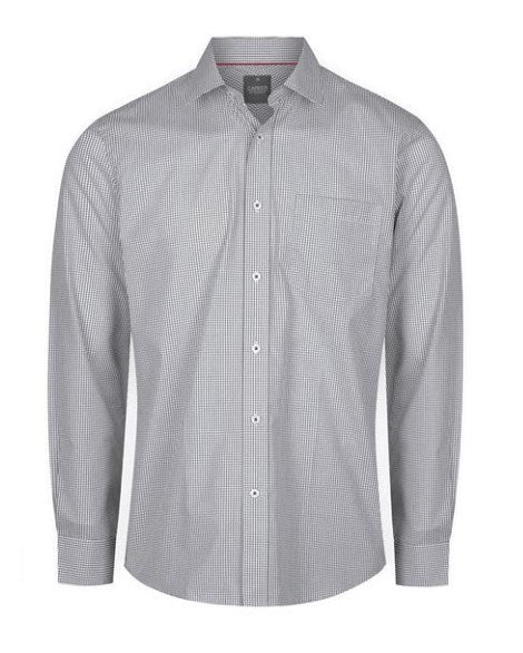 Load image into Gallery viewer, Gloweave Mens Gingham Long Sleeve Shirt - Navy
