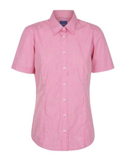 Load image into Gallery viewer, Gloweave Womens Westgarth Gingham Short Sleeve Shirt - Crimson
