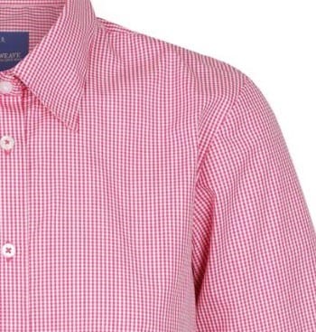Load image into Gallery viewer, Gloweave Womens Westgarth Gingham Short Sleeve Shirt - Crimson
