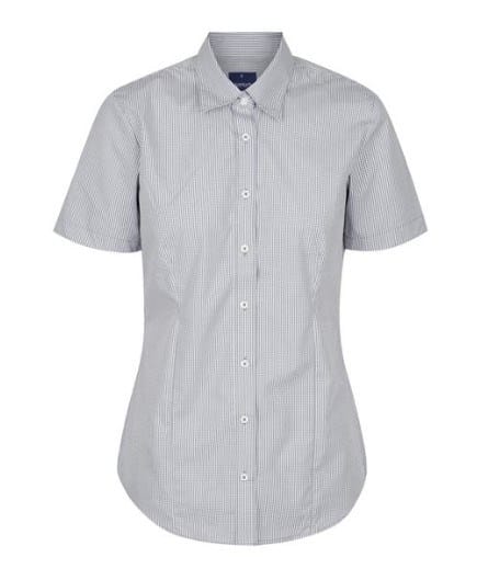 Gloweave Womens Westgarth Gingham Short Sleeve Shirt - Grey