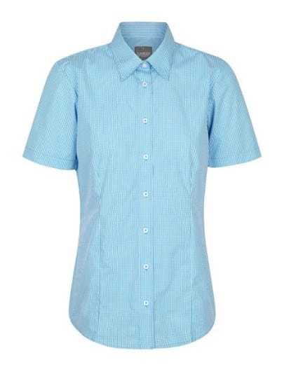 Gloweave Womens Westgarth Gingham Short Sleeve Shirt -Teal