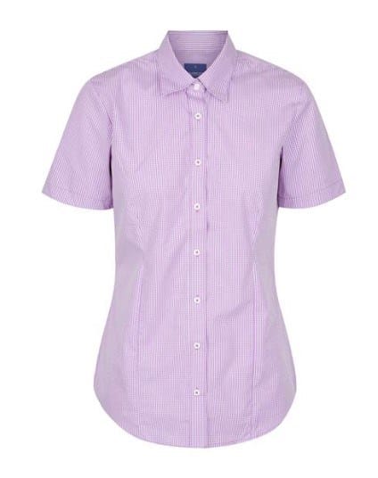 Gloweave Womens Westgarth Gingham Short Sleeve Shirt - Lilac