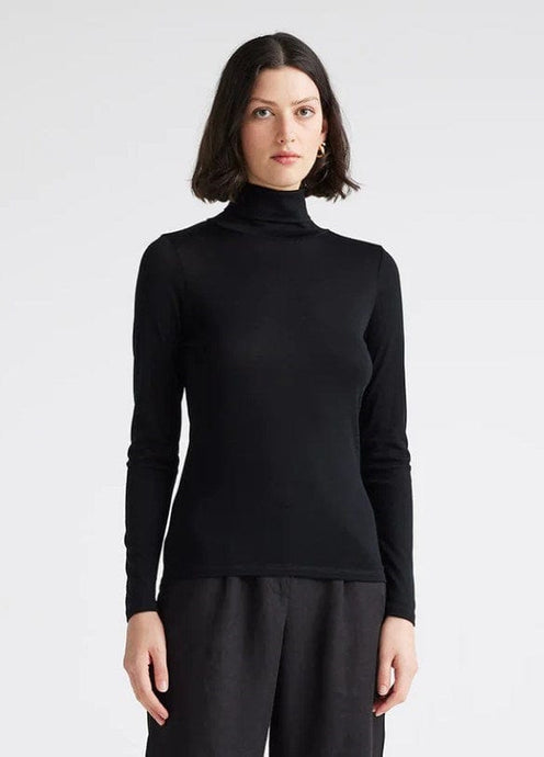 Toorallie Womens Turtle Neck Merino Tee