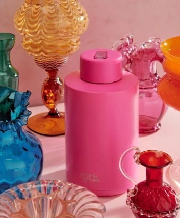 Frank Green 68oz Ceramic Reusable Bottle with Straw Lid - Neon Pink