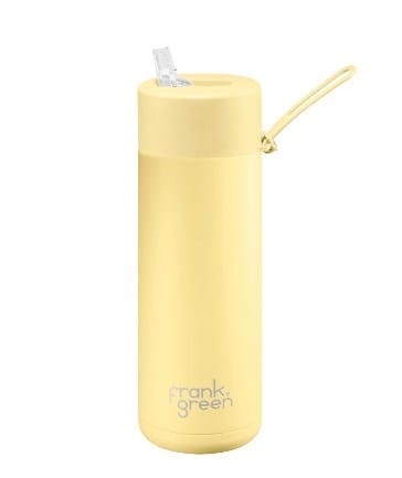 Frank Green 20oz Ceramic Reusable Bottle with Straw Lid - Buttermilk