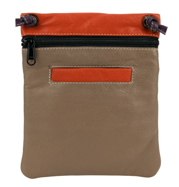 Load image into Gallery viewer, Franco Bonini Womens 3 Front Zip Sling Crossbody Bag
