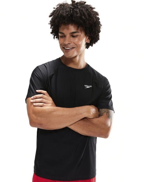 Load image into Gallery viewer, Speedo Mens Essential Short Sleeve Swim Tee
