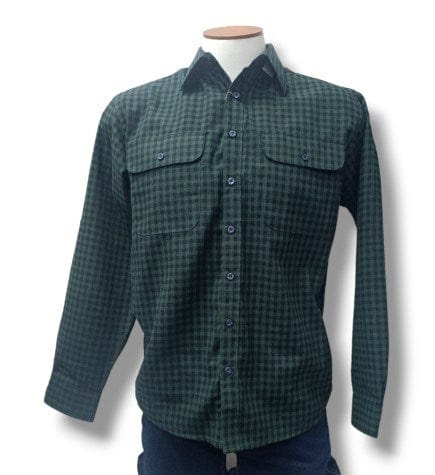 Load image into Gallery viewer, Bisley Mens Brushed Small Check Shirt - Green
