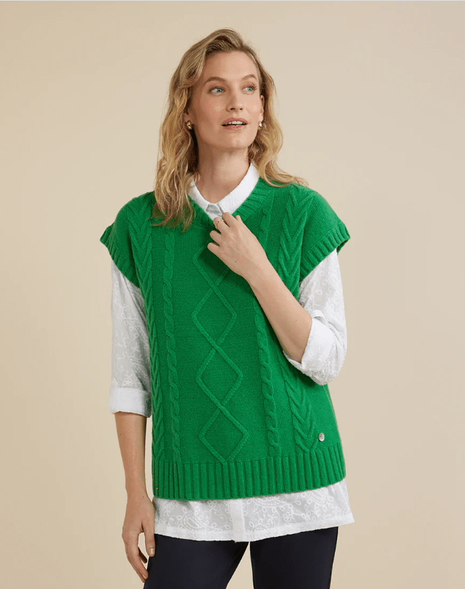 Load image into Gallery viewer, Yarra Trail Womens Cable Vest
