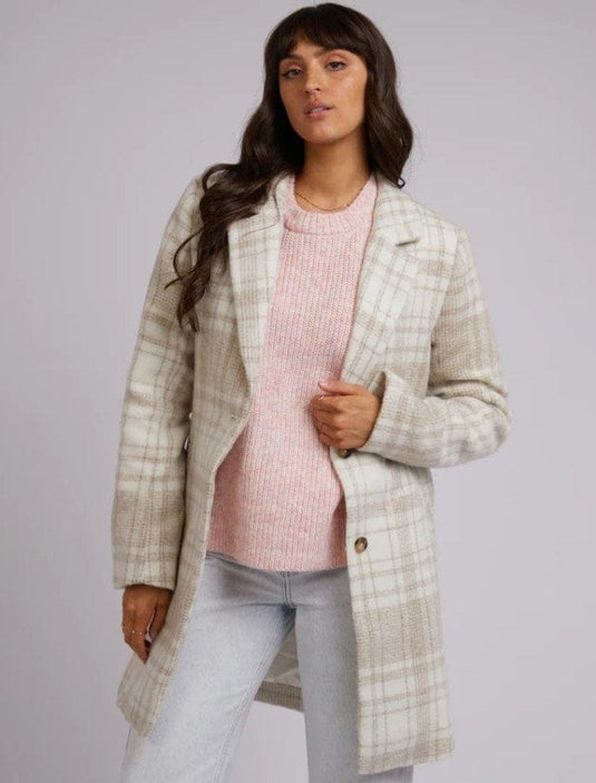 Allabouteve Womens Emily Check Coat