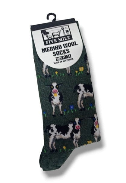 Load image into Gallery viewer, Five Mile Merino Socks - Friesian Cow
