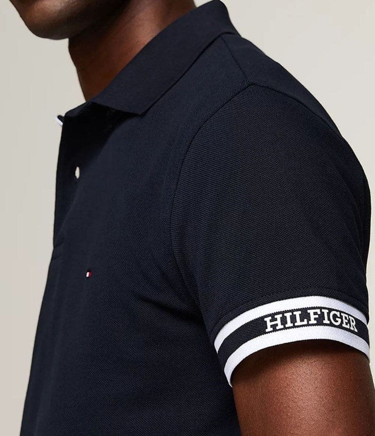 Load image into Gallery viewer, Tommy Hilfiger Mens Monotype Cuff Slim Fit Polo
