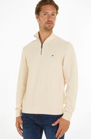 Load image into Gallery viewer, Tommy Hilfiger Mens Oval Struc Zip Mock
