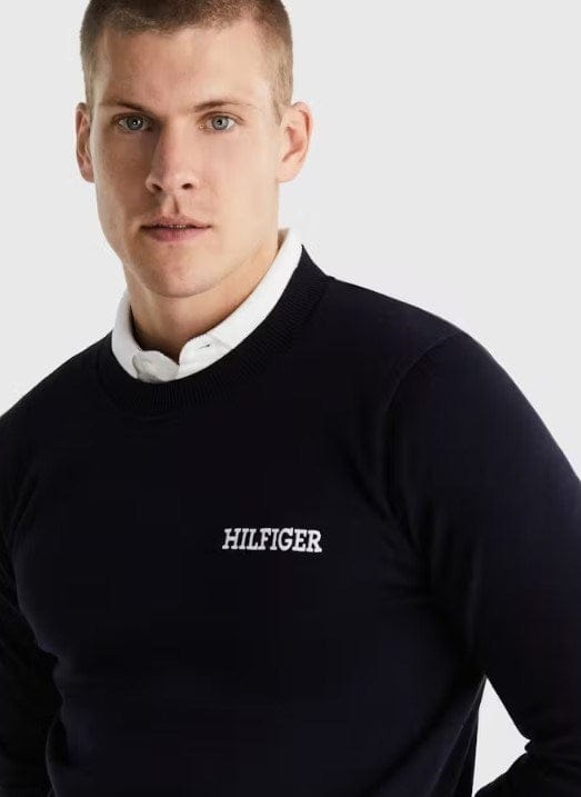 Load image into Gallery viewer, Tommy Hilfiger Mens Monotype Tipped Cotton Sweater
