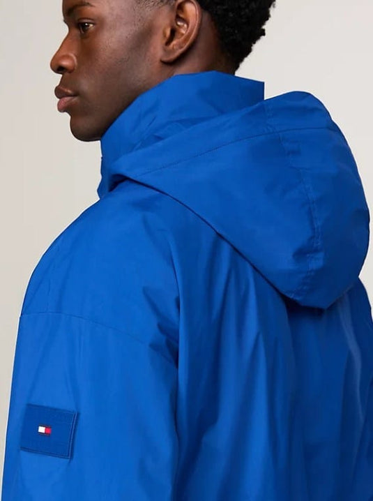 Tommy Hilfiger Mens Stand Collar Water Resistant Reversable Windbreaker Jacket