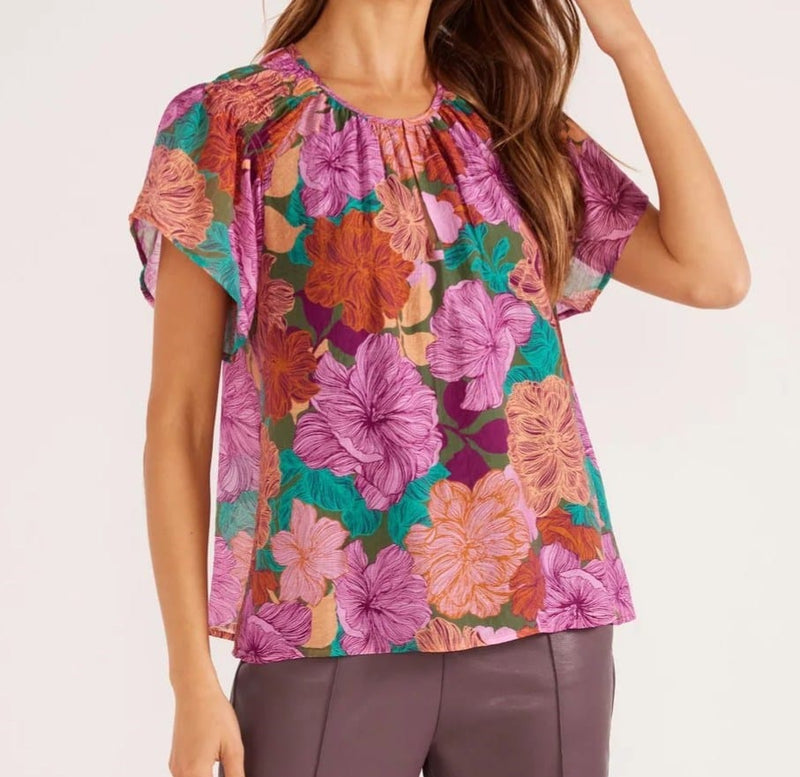 Load image into Gallery viewer, Minkpink Womens Zora Flutter Sleeve Blouse
