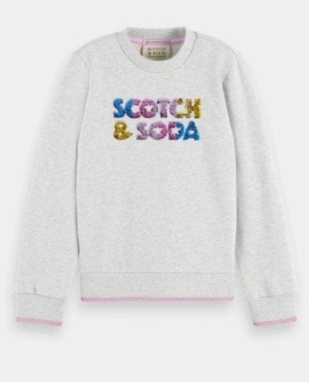 Scotch & Soda Girls Regular Fit Sequin Artwork Sweatshirt