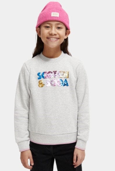 Load image into Gallery viewer, Scotch &amp; Soda Girls Regular Fit Sequin Artwork Sweatshirt
