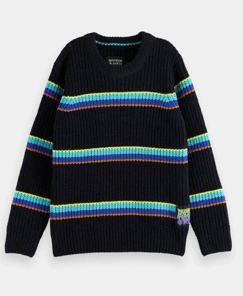 Scotch & Soda Boys Yarn Dyed Striped Sweater