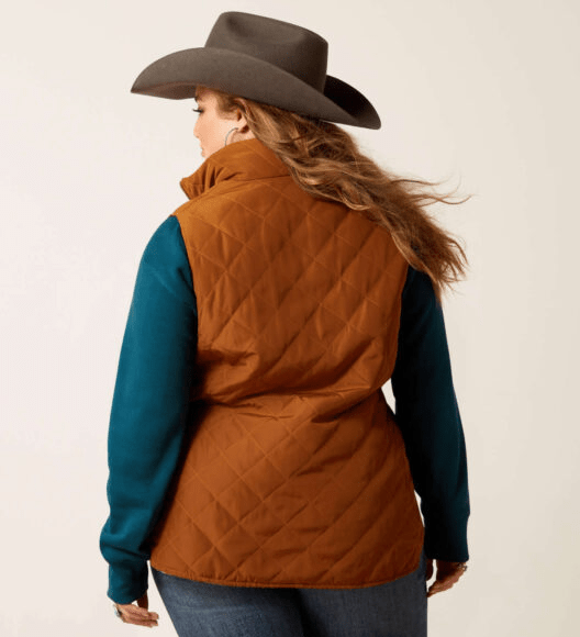 Load image into Gallery viewer, Ariat Womens Dilon Chimayo Vest Chestnut Horse
