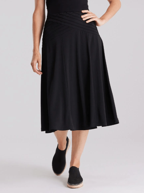 Load image into Gallery viewer, Black Pepper Womens Gasp Skirt Black
