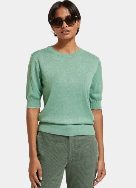 Load image into Gallery viewer, Scotch &amp; Soda Womens Short Sleeve Crewneck Sweater
