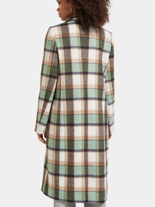 Load image into Gallery viewer, Scotch &amp; Soda Womens Single Breasted Check Coat
