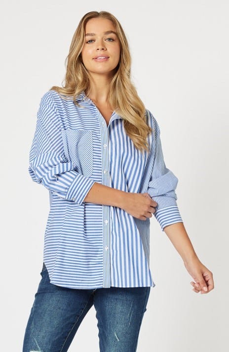 Load image into Gallery viewer, Threadz Womens Hampton Stripe Shirt
