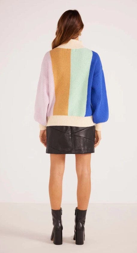 Load image into Gallery viewer, Minkpink Womens Zia Colour Block Knit Jumper
