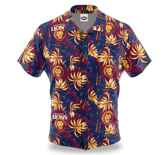AFL Brisbane Lions 'Paradise' Hawaiian Shirt
