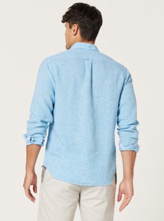 Load image into Gallery viewer, Blazer Mens Reeves Long Sleeve LinenCheck Shirt
