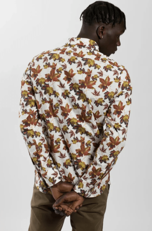 James Harper Mens Long Sleeve Maple Leaf Shirt