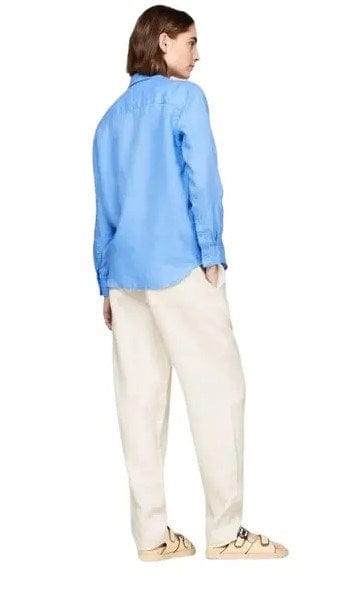 Tommy Hilfiger Womens Linen Relaxed Shirt
