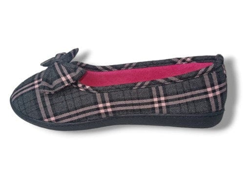 Load image into Gallery viewer, Isotoner Womens Tartan Rose Slipper
