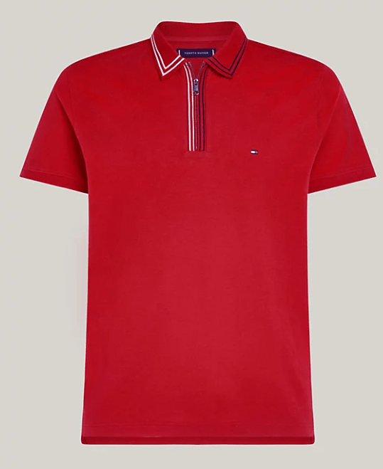 Load image into Gallery viewer, Tommy Hilfiger Mens RWB Zip Placket Tipping Reg Polo - Short Sleeved Polos
