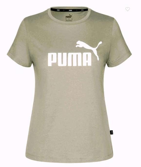 Load image into Gallery viewer, Puma Womens Essentials Logo Heather Tee Oak Branch Regular Fit T-Shirt
