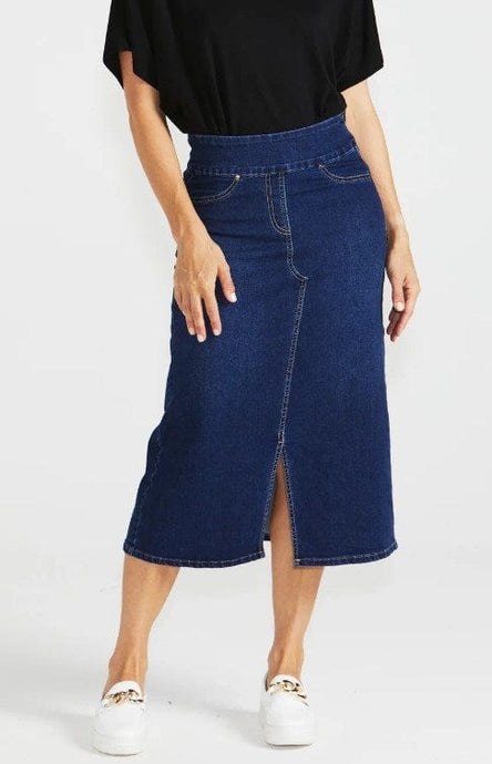 Betty Basics Womens Shelby Streatch Denim Skirt