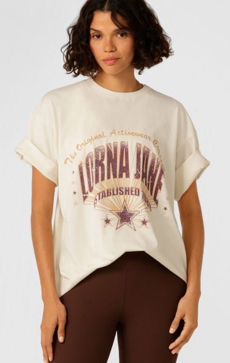 Load image into Gallery viewer, Lorna Jane Womens Reach For The Stars Boyfrien Tee
