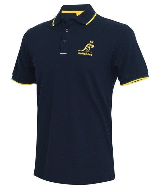 Tidwell Wallabies Navy Pique Polo