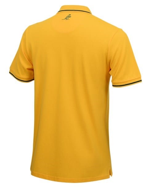 Load image into Gallery viewer, Tidwell Wallabies Gold Pique Polo
