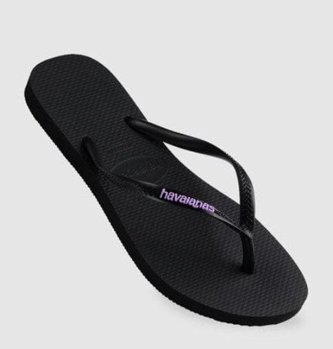 Havaianas Womens Slim Rubber Thongs Logo