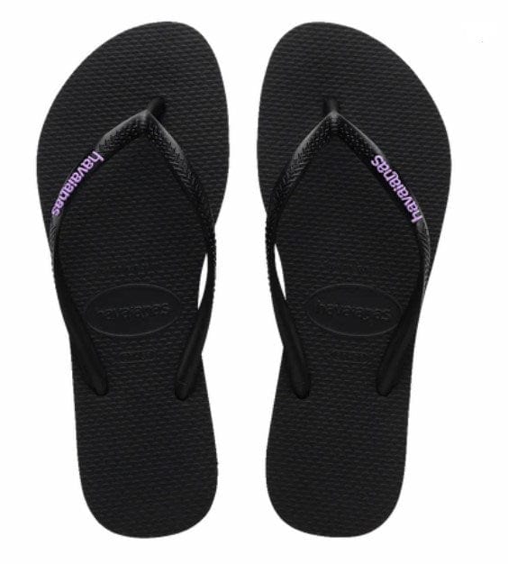 Havaianas Womens Slim Rubber Thongs Logo