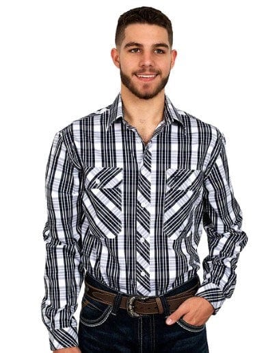 Just Country Mens Austin Full Button Plaid Workshirt