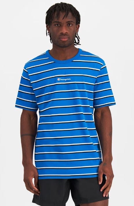 Load image into Gallery viewer, Champion Mens Script Stripe Tee
