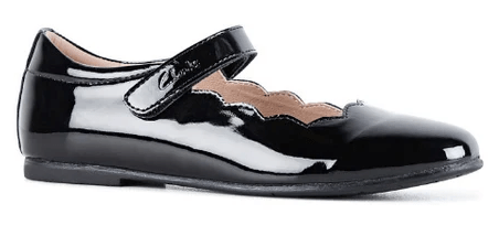 Load image into Gallery viewer, Clarks Girls Audrey SNR Black Patent Shoes
