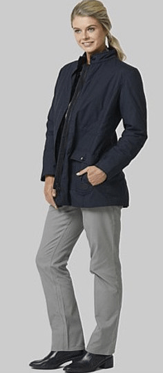 Load image into Gallery viewer, Swanndri Womens Flinders Oilskin Jacket - Navy
